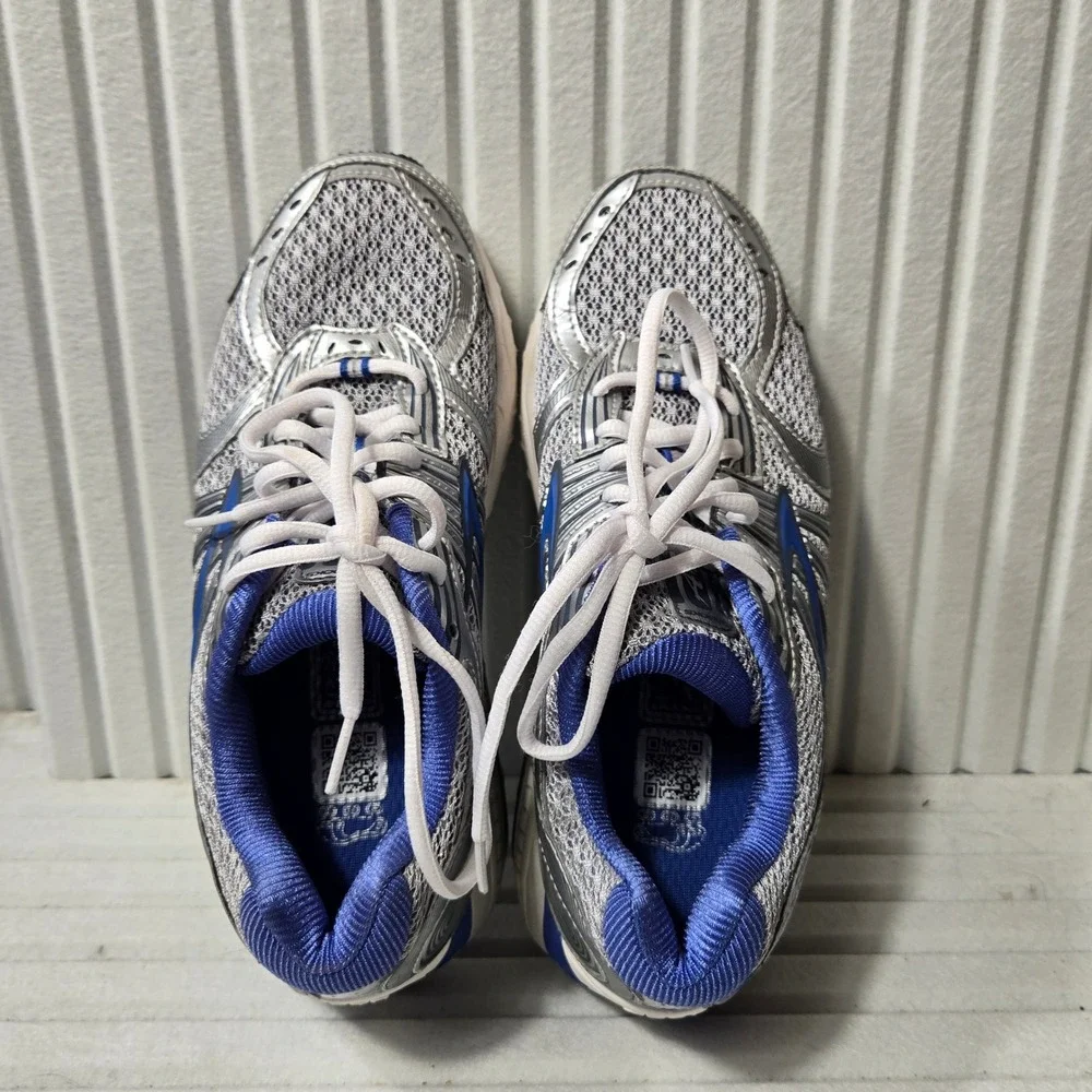 Brooks Ariel Womens Running Shoes Silver Blue Mesh Athletic Sneakers MoGo